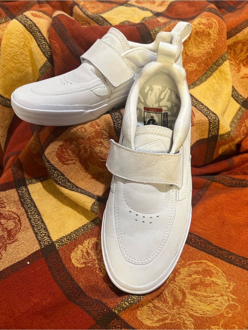 Vans Kyle Walker Pro White Hook & Latch Strap Pop Cush Skater Wafflecup Sole